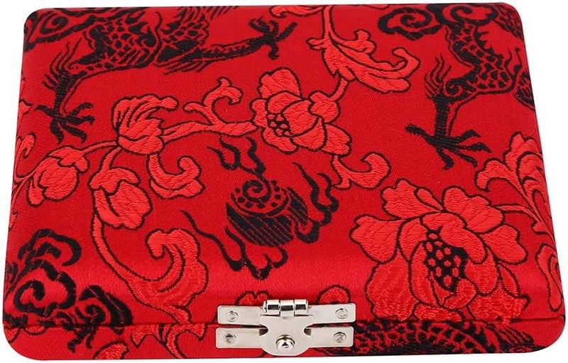 Kodrily 1Pcs Oboe Case, Bassoon Case, Wooden Silk Cloth Cover Case Holder, 3.54 x 3.15 x 0.78 Inch Layers Case Storage Box for 6pcs Oboe Protect Container Oboe Accessories (Red) - Image 5